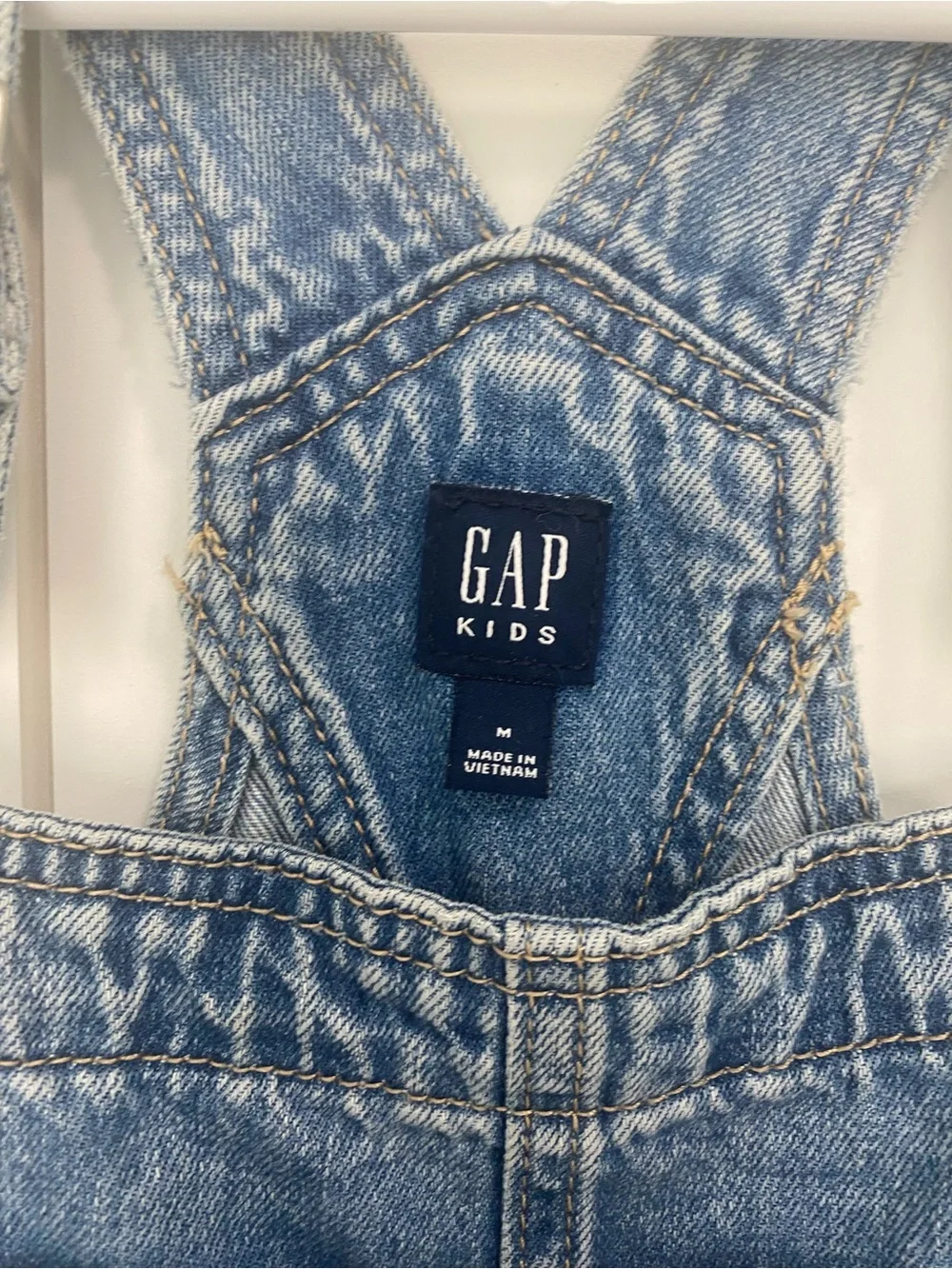 GAP Kids Distressed Denim Short Overalls